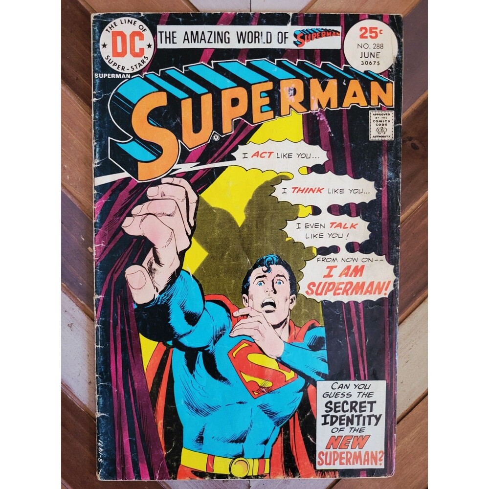 Superman #288 (1975) Giordano Cover! Swan Art "Computer w/ Secret Identity" 3.0